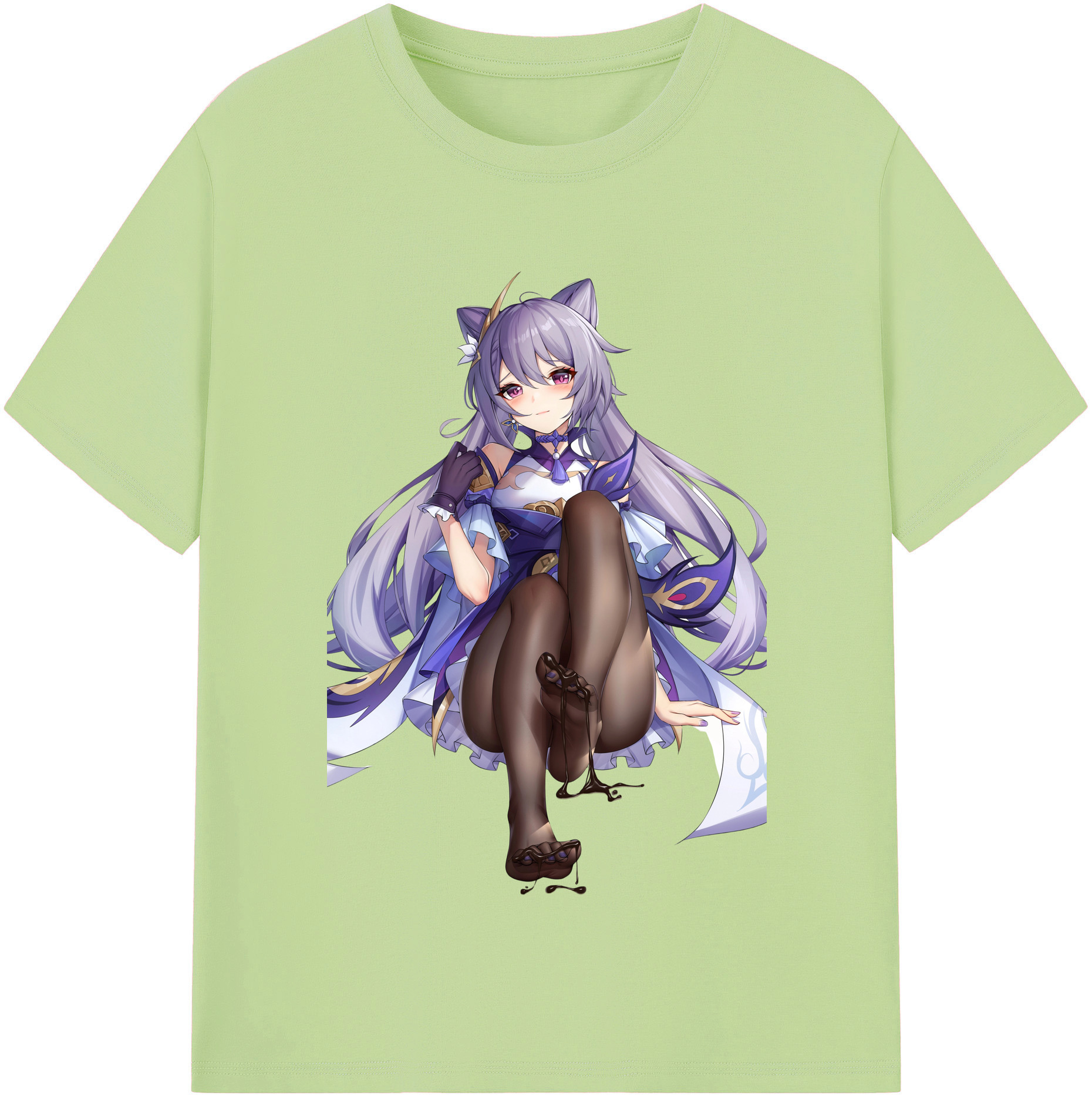 げんし神 刻晴 こくせい genshin Kokusei 綿100％半袖Tシャツ（フロントプリント）